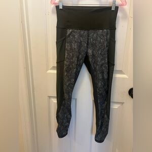🍋EUC Lululemon High Times Pant *Luxtreme (Mesh) - Jazzy White/Gator Green - Sz 8